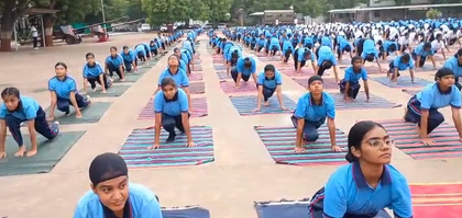 NCC cadets send powerful message of health, environment through Yoga | NCC cadets send powerful message of health, environment through Yoga