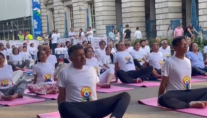 Privileged to be part of this celebration: Indian diaspora in UK celebrates Yoga Day | Privileged to be part of this celebration: Indian diaspora in UK celebrates Yoga Day Privileged to be part of this celebration: Indian diaspora in UK celebrates Yoga Day | Privileged to be part of this celebration: Indian diaspora in UK celebrates Yoga Day