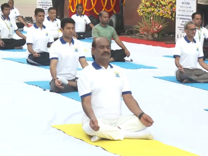 Yoga Day aims for healthier planet: Om Birla leads celebrations at Parliament | Yoga Day aims for healthier planet: Om Birla leads celebrations at Parliament Yoga Day aims for healthier planet: Om Birla leads celebrations at Parliament | Yoga Day aims for healthier planet: Om Birla leads celebrations at Parliament