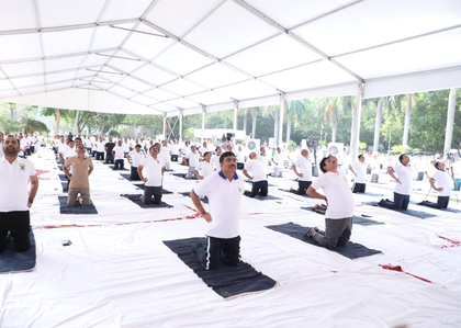 Yoga perfect solution to achieve harmony between mind, body and soul: Ram Mohan Naidu | Yoga perfect solution to achieve harmony between mind, body and soul: Ram Mohan Naidu Yoga perfect solution to achieve harmony between mind, body and soul: Ram Mohan Naidu | Yoga perfect solution to achieve harmony between mind, body and soul: Ram Mohan Naidu