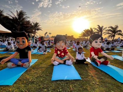 Beloved kids' characters Chikoo and Bunty perform yoga alongside Prime Minister Modi | Beloved kids' characters Chikoo and Bunty perform yoga alongside Prime Minister Modi Beloved kids' characters Chikoo and Bunty perform yoga alongside Prime Minister Modi | Beloved kids' characters Chikoo and Bunty perform yoga alongside Prime Minister Modi