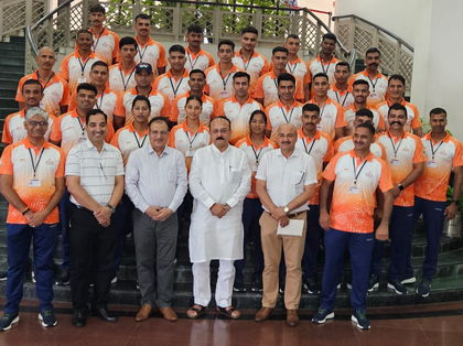 Delhi Minister Sood greets firefighters ahead of their departure for Fire Games 2025 in US | Delhi Minister Sood greets firefighters ahead of their departure for Fire Games 2025 in US Delhi Minister Sood greets firefighters ahead of their departure for Fire Games 2025 in US | Delhi Minister Sood greets firefighters ahead of their departure for Fire Games 2025 in US