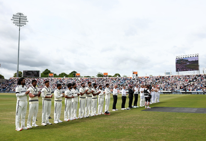 1st Test: India, England players wear black armbands to pay respect to David Lawrence | 1st Test: India, England players wear black armbands to pay respect to David Lawrence 1st Test: India, England players wear black armbands to pay respect to David Lawrence | 1st Test: India, England players wear black armbands to pay respect to David Lawrence