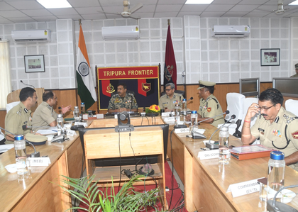 Top BSF officer reviews operational preparedness along Indo-Bangla border with Tripura | Top BSF officer reviews operational preparedness along Indo-Bangla border with Tripura Top BSF officer reviews operational preparedness along Indo-Bangla border with Tripura | Top BSF officer reviews operational preparedness along Indo-Bangla border with Tripura