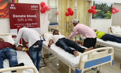 Adani Foundation collects 27,661 units of blood on Gautam Adani’s birthday, to benefit over 83,000 patients | Adani Foundation collects 27,661 units of blood on Gautam Adani’s birthday, to benefit over 83,000 patients Adani Foundation collects 27,661 units of blood on Gautam Adani’s birthday, to benefit over 83,000 patients | Adani Foundation collects 27,661 units of blood on Gautam Adani’s birthday, to benefit over 83,000 patients