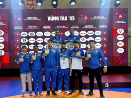 Indian U-17 freestyle wrestling team excels with 3 gold, 2 bronze medals at Asian C'ship | Indian U-17 freestyle wrestling team excels with 3 gold, 2 bronze medals at Asian C'ship Indian U-17 freestyle wrestling team excels with 3 gold, 2 bronze medals at Asian C'ship | Indian U-17 freestyle wrestling team excels with 3 gold, 2 bronze medals at Asian C'ship