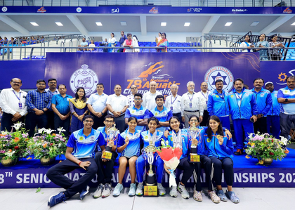 National Aquatics: Shaon Ganguly sets meet record in 400m IM; Karnataka finishes on top of medal tally | National Aquatics: Shaon Ganguly sets meet record in 400m IM; Karnataka finishes on top of medal tally National Aquatics: Shaon Ganguly sets meet record in 400m IM; Karnataka finishes on top of medal tally | National Aquatics: Shaon Ganguly sets meet record in 400m IM; Karnataka finishes on top of medal tally