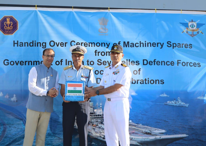 India hands over spares for Seychelles Defence Forces as INS Teg docks at Port Victoria | India hands over spares for Seychelles Defence Forces as INS Teg docks at Port Victoria India hands over spares for Seychelles Defence Forces as INS Teg docks at Port Victoria | India hands over spares for Seychelles Defence Forces as INS Teg docks at Port Victoria