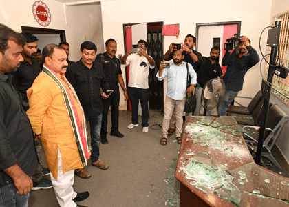 BRS leaders booked for attack on Telugu news channel office | BRS leaders booked for attack on Telugu news channel office BRS leaders booked for attack on Telugu news channel office | BRS leaders booked for attack on Telugu news channel office