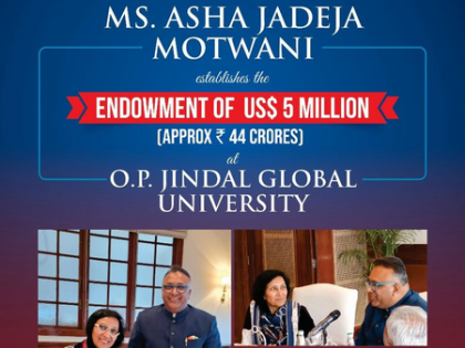 JGU establishes Motwani Jadeja Institute for American Studies with historic 5 million dollar endowment | JGU establishes Motwani Jadeja Institute for American Studies with historic 5 million dollar endowment JGU establishes Motwani Jadeja Institute for American Studies with historic 5 million dollar endowment | JGU establishes Motwani Jadeja Institute for American Studies with historic 5 million dollar endowment