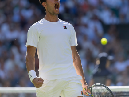 Wimbledon 2025: Carlos Alcaraz survives a scare, beats Fognini in five sets | Wimbledon 2025: Carlos Alcaraz survives a scare, beats Fognini in five sets Wimbledon 2025: Carlos Alcaraz survives a scare, beats Fognini in five sets | Wimbledon 2025: Carlos Alcaraz survives a scare, beats Fognini in five sets