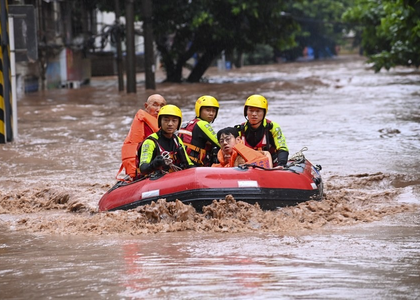 Emergency response to flooding activated for China's Qinghai | Emergency response to flooding activated for China's Qinghai
