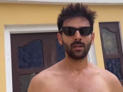 Kartik Aaryan performs pull-ups in Rajasthan | Kartik Aaryan performs pull-ups in Rajasthan