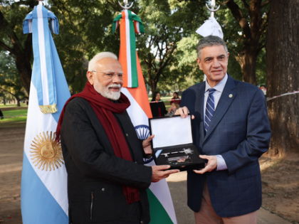 PM Modi honoured with symbolic 'Key to the city of Buenos Aires' during landmark Argentina visit | PM Modi honoured with symbolic 'Key to the city of Buenos Aires' during landmark Argentina visit PM Modi honoured with symbolic 'Key to the city of Buenos Aires' during landmark Argentina visit | PM Modi honoured with symbolic 'Key to the city of Buenos Aires' during landmark Argentina visit