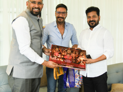 Ajay Devgan meets Revanth Reddy, keen to set up film studio in Telangana | Ajay Devgan meets Revanth Reddy, keen to set up film studio in Telangana Ajay Devgan meets Revanth Reddy, keen to set up film studio in Telangana | Ajay Devgan meets Revanth Reddy, keen to set up film studio in Telangana