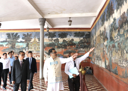 MoS Margherita in Cambodia, hails ASI's initiative to restore Ramayan murals | MoS Margherita in Cambodia, hails ASI's initiative to restore Ramayan murals MoS Margherita in Cambodia, hails ASI's initiative to restore Ramayan murals | MoS Margherita in Cambodia, hails ASI's initiative to restore Ramayan murals