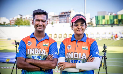 Archery WC: Rishabh, Jyothi set mixed team world record in Madrid | Archery WC: Rishabh, Jyothi set mixed team world record in Madrid Archery WC: Rishabh, Jyothi set mixed team world record in Madrid | Archery WC: Rishabh, Jyothi set mixed team world record in Madrid