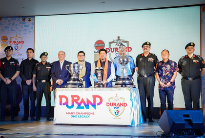 Meghalaya CM Conrad Sangma unveils Durand Cup Trophies in Shillong | Meghalaya CM Conrad Sangma unveils Durand Cup Trophies in Shillong