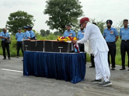 Jaguar jet crash: Pilot Rishiraj Singh Devda cremated with full military honours | Jaguar jet crash: Pilot Rishiraj Singh Devda cremated with full military honours
