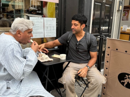 Shabana Azmi captures a sweet father-son moment as Javed Akhtar and Farhan enjoy ice cream during their holiday | Shabana Azmi captures a sweet father-son moment as Javed Akhtar and Farhan enjoy ice cream during their holiday Shabana Azmi captures a sweet father-son moment as Javed Akhtar and Farhan enjoy ice cream during their holiday | Shabana Azmi captures a sweet father-son moment as Javed Akhtar and Farhan enjoy ice cream during their holiday