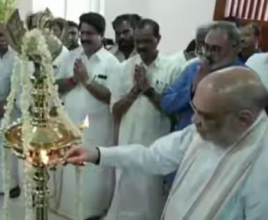 Amit Shah inaugurates new Kerala BJP state committee office in Thiruvananthapuram | Amit Shah inaugurates new Kerala BJP state committee office in Thiruvananthapuram