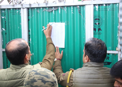 PoK-based terrorists' properties worth Rs 3.2 crore attached in J&K | PoK-based terrorists' properties worth Rs 3.2 crore attached in J&K