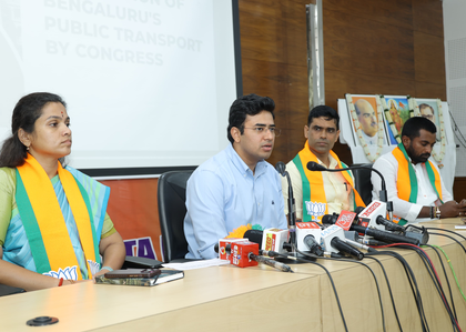 Tejasvi Surya slams Bengaluru's Rs 46,000 cr tunnel project as ‘loot’, says BJP will resist fully | Tejasvi Surya slams Bengaluru's Rs 46,000 cr tunnel project as ‘loot’, says BJP will resist fully Tejasvi Surya slams Bengaluru's Rs 46,000 cr tunnel project as ‘loot’, says BJP will resist fully | Tejasvi Surya slams Bengaluru's Rs 46,000 cr tunnel project as ‘loot’, says BJP will resist fully