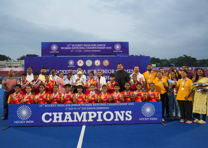 Hockey Jharkhand lifts Division A title in Sub-Junior women's hockey nationals | Hockey Jharkhand lifts Division A title in Sub-Junior women's hockey nationals