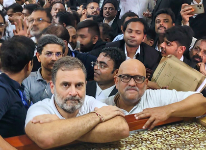 BJP berates LoP Gandhi for ‘photo-op' during bail hearing in court | BJP berates LoP Gandhi for ‘photo-op' during bail hearing in court BJP berates LoP Gandhi for ‘photo-op' during bail hearing in court | BJP berates LoP Gandhi for ‘photo-op' during bail hearing in court