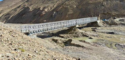 BRO, GRSE bridge crucial gap on road leading to Hot Springs in Ladakh | BRO, GRSE bridge crucial gap on road leading to Hot Springs in Ladakh
