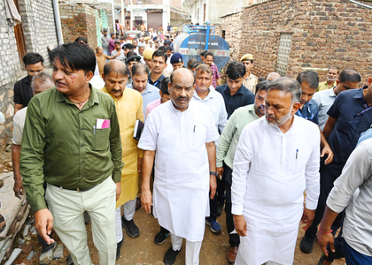 Lok Sabha Speaker Om Birla inspects rain-affected areas in Rajasthan's Kota | Lok Sabha Speaker Om Birla inspects rain-affected areas in Rajasthan's Kota Lok Sabha Speaker Om Birla inspects rain-affected areas in Rajasthan's Kota | Lok Sabha Speaker Om Birla inspects rain-affected areas in Rajasthan's Kota