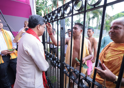 Centuries-old ‘Ker Puja’ held in Tripura amid customary restrictions | Centuries-old ‘Ker Puja’ held in Tripura amid customary restrictions