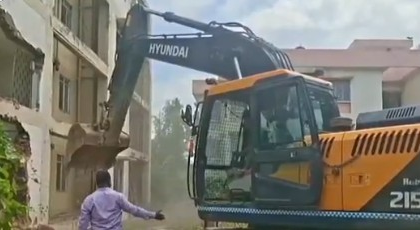 Guwahati's IIHM campus demolished in eviction drive | Guwahati's IIHM campus demolished in eviction drive Guwahati's IIHM campus demolished in eviction drive | Guwahati's IIHM campus demolished in eviction drive