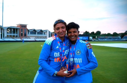 Harmanpreet shares POTM award with Kranti Gaud for series winning six-fer against England | Harmanpreet shares POTM award with Kranti Gaud for series winning six-fer against England Harmanpreet shares POTM award with Kranti Gaud for series winning six-fer against England | Harmanpreet shares POTM award with Kranti Gaud for series winning six-fer against England