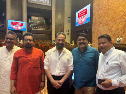 Kerala Rajya Sabha members welcome Kamal Haasan in their midst | Kerala Rajya Sabha members welcome Kamal Haasan in their midst