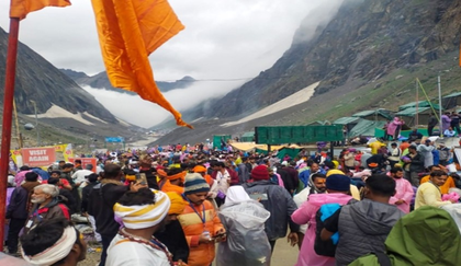 Amarnath Yatra proceeds peacefully & smoothly, over 3.6 lakh had 'Darshan' in 22 days | Amarnath Yatra proceeds peacefully & smoothly, over 3.6 lakh had 'Darshan' in 22 days