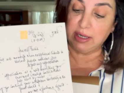 Farah Khan gets a handwritten letter from Amitabh Bachchan | Farah Khan gets a handwritten letter from Amitabh Bachchan