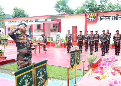 Assam Rifles pays tribute to three fallen heroes in solemn ceremony | Assam Rifles pays tribute to three fallen heroes in solemn ceremony Assam Rifles pays tribute to three fallen heroes in solemn ceremony | Assam Rifles pays tribute to three fallen heroes in solemn ceremony
