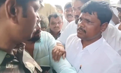 Andhra Pradesh Minister's cousin arrested for slapping police constable | Andhra Pradesh Minister's cousin arrested for slapping police constable Andhra Pradesh Minister's cousin arrested for slapping police constable | Andhra Pradesh Minister's cousin arrested for slapping police constable