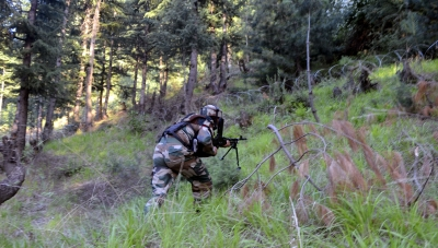 Three terrorists killed in J&K's Kulgam district, security operation still on | Three terrorists killed in J&K's Kulgam district, security operation still on Three terrorists killed in J&K's Kulgam district, security operation still on | Three terrorists killed in J&K's Kulgam district, security operation still on