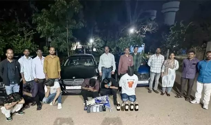 Six techies arrested for consuming drugs at a party near Hyderabad | Six techies arrested for consuming drugs at a party near Hyderabad