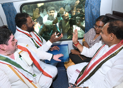 T'gana Cong leaders set to begin 3-day protest in Delhi on Backward Class quota | T'gana Cong leaders set to begin 3-day protest in Delhi on Backward Class quota