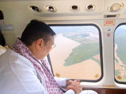 Rajasthan CM Sharma conducts aerial survey of rain-hit areas, assures immediate relief | Rajasthan CM Sharma conducts aerial survey of rain-hit areas, assures immediate relief