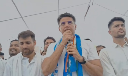 NSUI protest over student union elections in Jaipur: Water cannon used on Sachin Pilot, Cong leaders | NSUI protest over student union elections in Jaipur: Water cannon used on Sachin Pilot, Cong leaders NSUI protest over student union elections in Jaipur: Water cannon used on Sachin Pilot, Cong leaders | NSUI protest over student union elections in Jaipur: Water cannon used on Sachin Pilot, Cong leaders