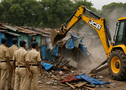 Gujarat: Surat steps up anti-encroachment drive to prevent creek flooding | Gujarat: Surat steps up anti-encroachment drive to prevent creek flooding Gujarat: Surat steps up anti-encroachment drive to prevent creek flooding | Gujarat: Surat steps up anti-encroachment drive to prevent creek flooding