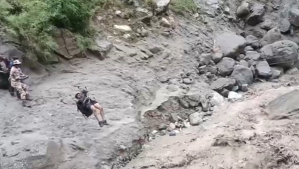 413 pilgrims rescued from Kinnaur Kailash trek by ITBP, NDRF after bridges washed away in Himachal | 413 pilgrims rescued from Kinnaur Kailash trek by ITBP, NDRF after bridges washed away in Himachal 413 pilgrims rescued from Kinnaur Kailash trek by ITBP, NDRF after bridges washed away in Himachal | 413 pilgrims rescued from Kinnaur Kailash trek by ITBP, NDRF after bridges washed away in Himachal