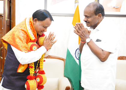 Odisha CM calls on Kumaraswamy to discuss steel sector growth | Odisha CM calls on Kumaraswamy to discuss steel sector growth Odisha CM calls on Kumaraswamy to discuss steel sector growth | Odisha CM calls on Kumaraswamy to discuss steel sector growth