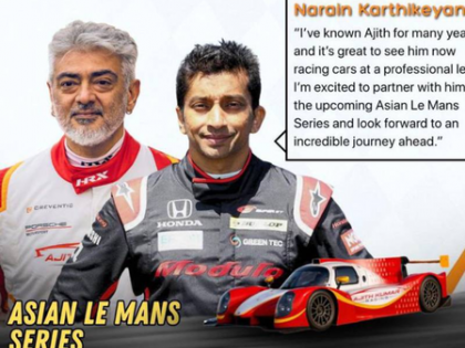 Racing alongside Narain Karthikeyan is an honour, says Ajith Kumar | Racing alongside Narain Karthikeyan is an honour, says Ajith Kumar