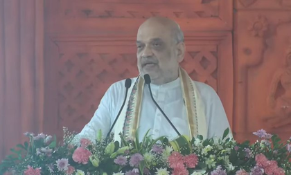 HM Shah lays foundation stone for redevelopment of Janaki temple in Bihar's Sitamarhi | HM Shah lays foundation stone for redevelopment of Janaki temple in Bihar's Sitamarhi