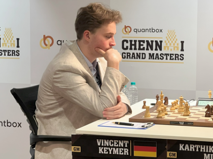Chennai Grandmasters: Vincent Keymer makes it three in a row, maintains lead with perfect score | Chennai Grandmasters: Vincent Keymer makes it three in a row, maintains lead with perfect score Chennai Grandmasters: Vincent Keymer makes it three in a row, maintains lead with perfect score | Chennai Grandmasters: Vincent Keymer makes it three in a row, maintains lead with perfect score